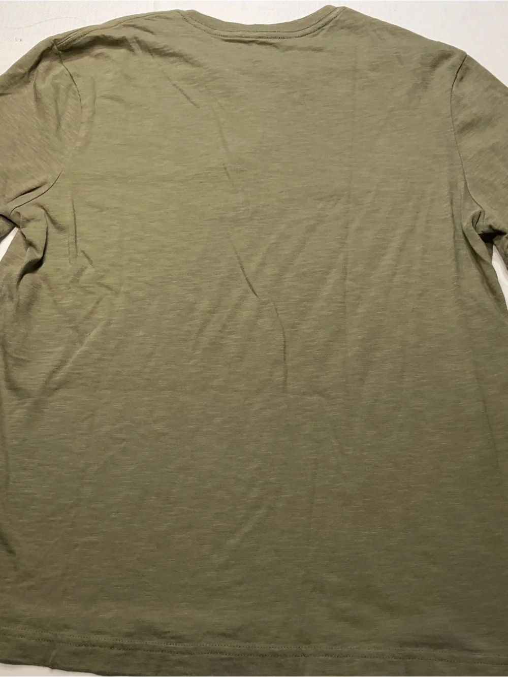 J.CREW Slub Cotton Olive/Army Green Henley Button Short Sleeve T-Shirt Men Sz M